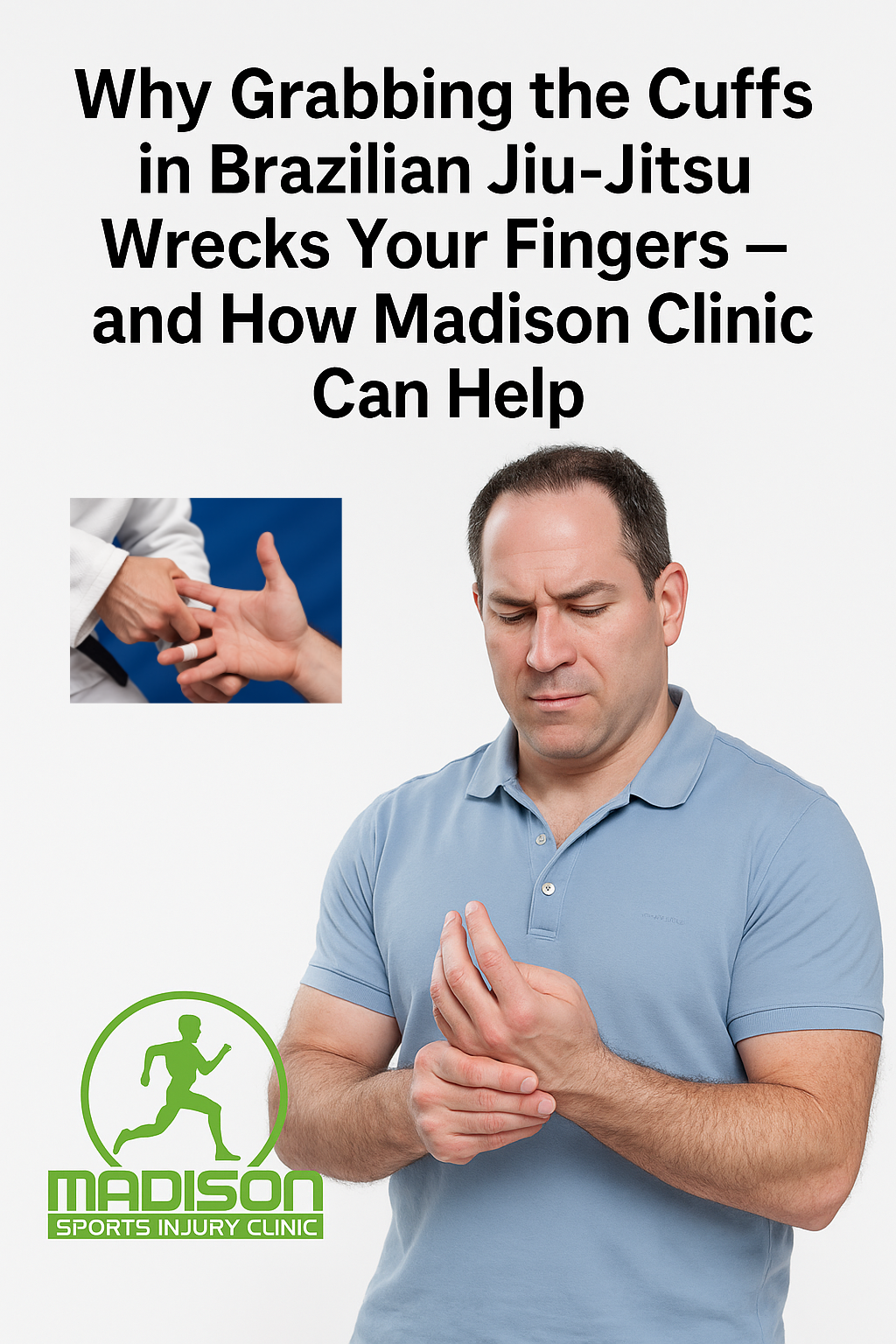 Why Grabbing the Cuffs in Brazilian Jiu-Jitsu Wrecks Your Fingers — and How Madison Clinic Can Help